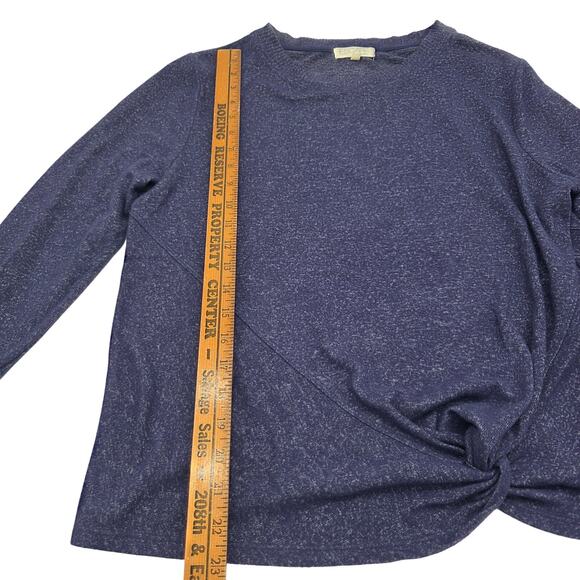 Escape Ruched Front Twist Sweater Purple Women's Size M - Picture 5 of 7